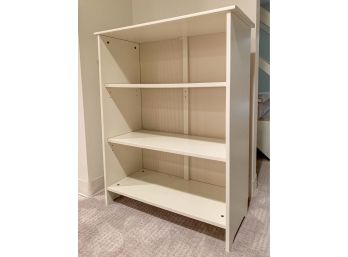 White Laminate 3 Shelf Adjustable Bookcase
