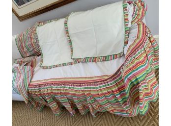 Rainbow Bedskirt And Matching Pair Of Shams