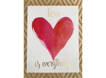 Stretched Canvas Heart 'Love Is Everything'
