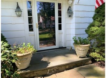 Lovely Pair Of Large Stone Planters