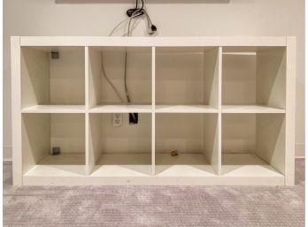 White Laminate Cubed Shelving Unit