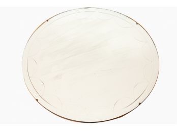 Antique Circular Etched Glass Mirror