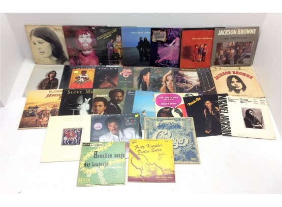 Mixed Lot Of Vinyl Records Willie Nelson Steve Martin Michael Jackson Chicago Burl Ives Lionel Richie (Lot 3)