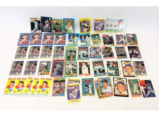 Mixed Lot Of Boston Red Sox Roger Clemens Baseball Cards