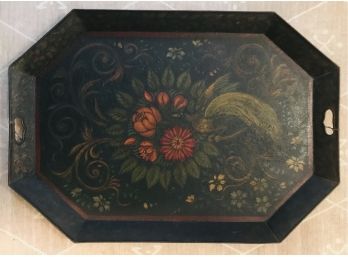 Spectacular Late 19th Century Toleware Tray 30.5' X 21'