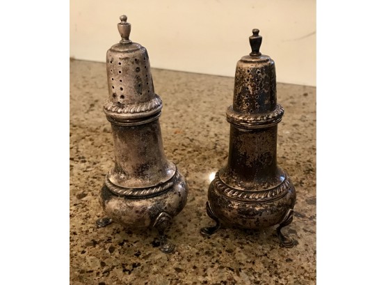 Two Silver Salt Shakers