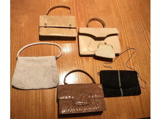 Collection Of Five Vintage Purses