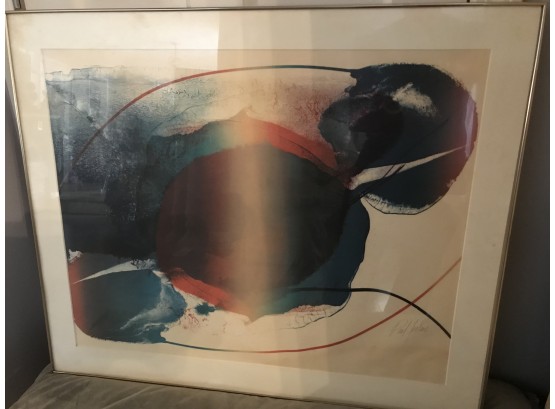 Unique Abstract Art Framed Signed Picture