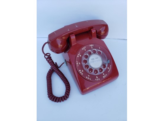 Western Electric Red Rotary Phone