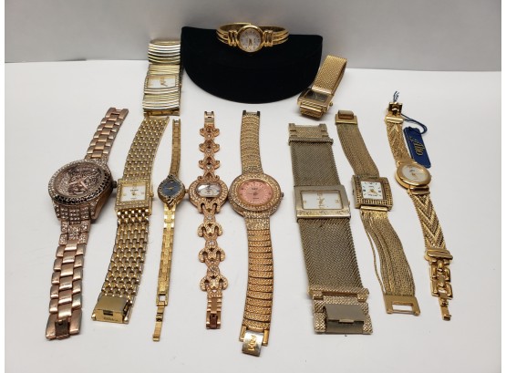 Vintage Ladies Gold Tone Watch Lot