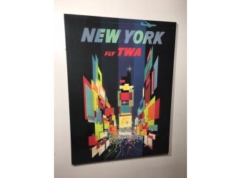 Decorative FLY TWA Poster / Wall Hanging - GREAT Retro Look - Vintage Style Piece