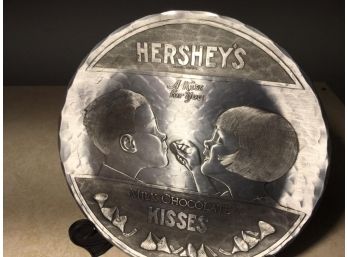 Rare & Unusual Vintage WENDELL AUGUST Advertising Tray For HERSHEY'S KISSES - Great Piece !