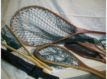 Huge Lot Of Fishing Nets - Some Newer / Some Vintage/ Some Big / Some Small ALL GREAT !