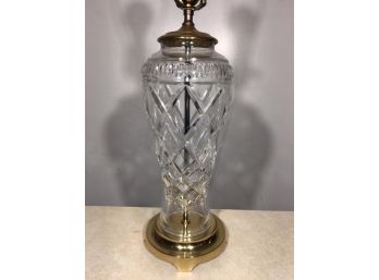 Fabulous WATERFORD Cut Crystal Table Lamp - VERY LARGE - Perfect Condition WOW !