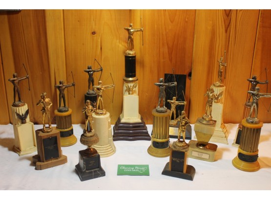 Group Of 14 Vintage Archery Trophies From The 1950's - Lot #2