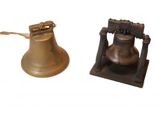 The Liberty Bell By Penncraft & A Vintage Small Brass Bell