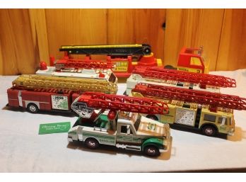 Large Group Of 6 Hess And Tonka Firetruck Collection
