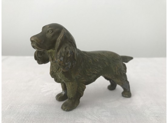 Vintage Cast Brass/Bronze Spaniel Dog Figurine