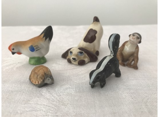 Lot Of Five Vintage Miniature Critter Figurines