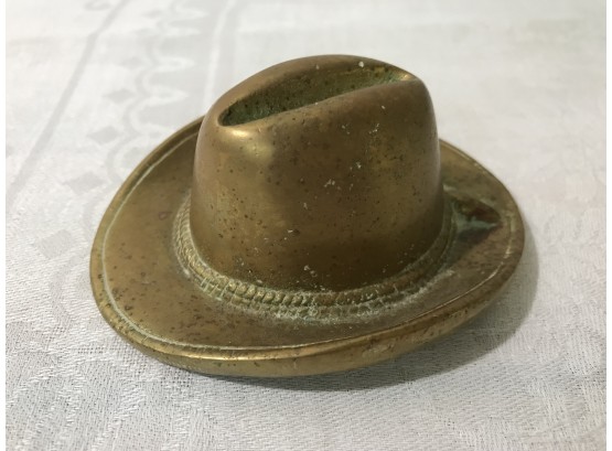 Vintage Brass Cast Civil War Style Campaign Hat 6-4