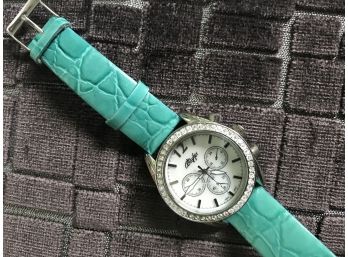 European Bilyfer Lady's Fashion Watch In Turquoise (AS IS)
