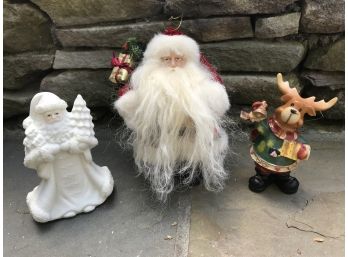 A Collection Of Christmas Themed Figurines