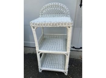 A Nice Vintage Wicker Shelf Unit In Great Condition!