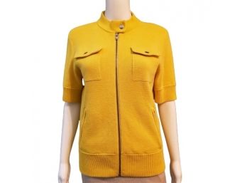 RALPH LAUREN Yellow Zip-Front, Size M (RETAIL $238.00)