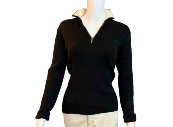 Ralph Lauren Black/White Strip Sweater, Size M (RETAIL $218.00)