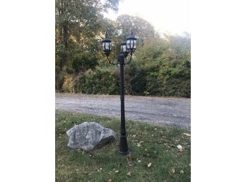 Set Of 4 - Outdoor - 3 Lamp Park Style Lights