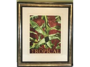 Tropical Print - Matted And Framed
