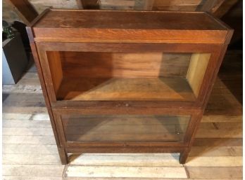 Barrister Book Case With Glass Missing From Top Drawer
