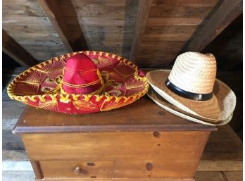 Three Hats Including A Flamboyant Sombrero