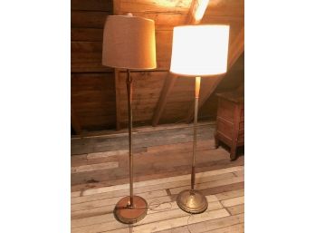 Two MCM Floor Lamps - Both Need Refinishing