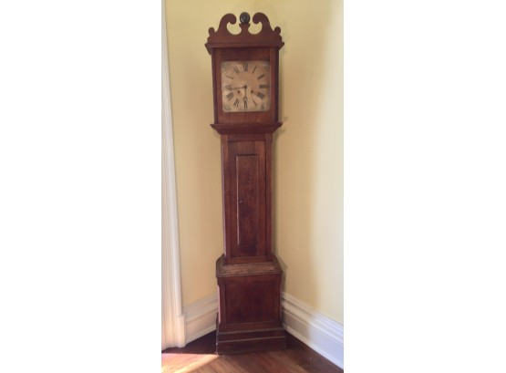 Antique Oak Grandfather Clock