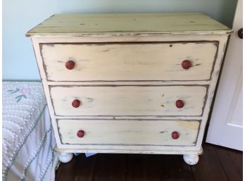 Lilian August Three Drawer Pine Chest Of Drawers