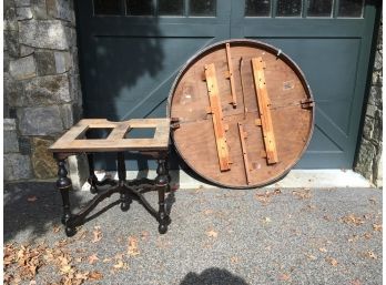 Large Round Hardwood Table