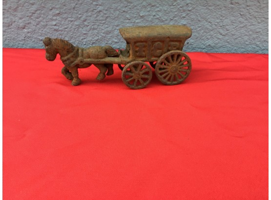 Cast Iron Horse And Carriage