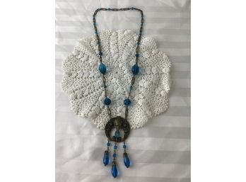 Beautiful Vintage Blue Stone Necklace