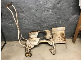 Vintage White Baby Stroller