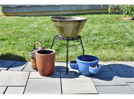 Planter Stand And Planter Grouping