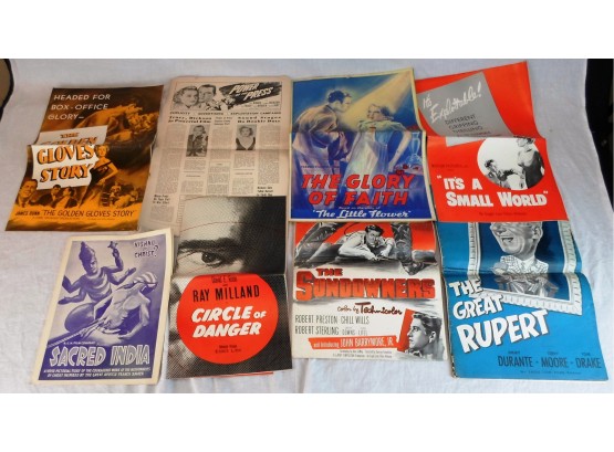 Lot Of 8 Vintage Distributor's Movie Booklets