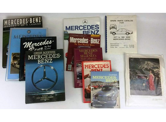 Lot Of Books Etc. On Mercedes-Benz