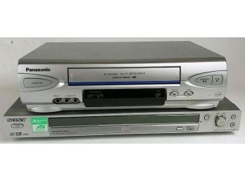 Sony CD/DVD Player & Panasonic VHS VCR Player, Both In Good Working Order