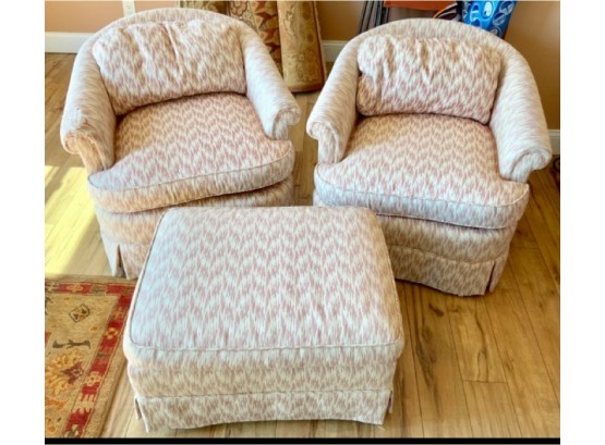 3 Piece Hendron Swivel Chairs & Ottoman