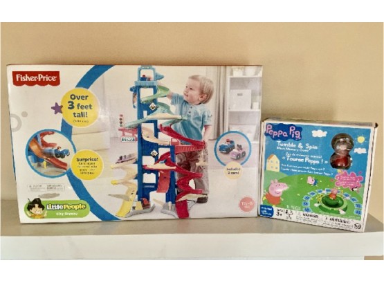 NEW Fisher Price Little People Skyway & NEW Peppa Pig Game
