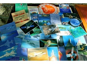 Space/aviation Related Items W/tydol Stamp Album-National Air & Space Museum Smithsonian Institution Postcards