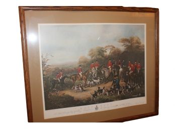 'The Bury Hunt' Framed And Matted Print, Engraved By F. Bromley