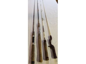 Lot Of 4 Vintage Fishing Rods - Shakespeare Wonderod Professional #-B-621UL-5' Etc.