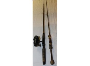 Pair Of Vintage 2 Piece Fishing Rods Including Mitchell 300 Reel